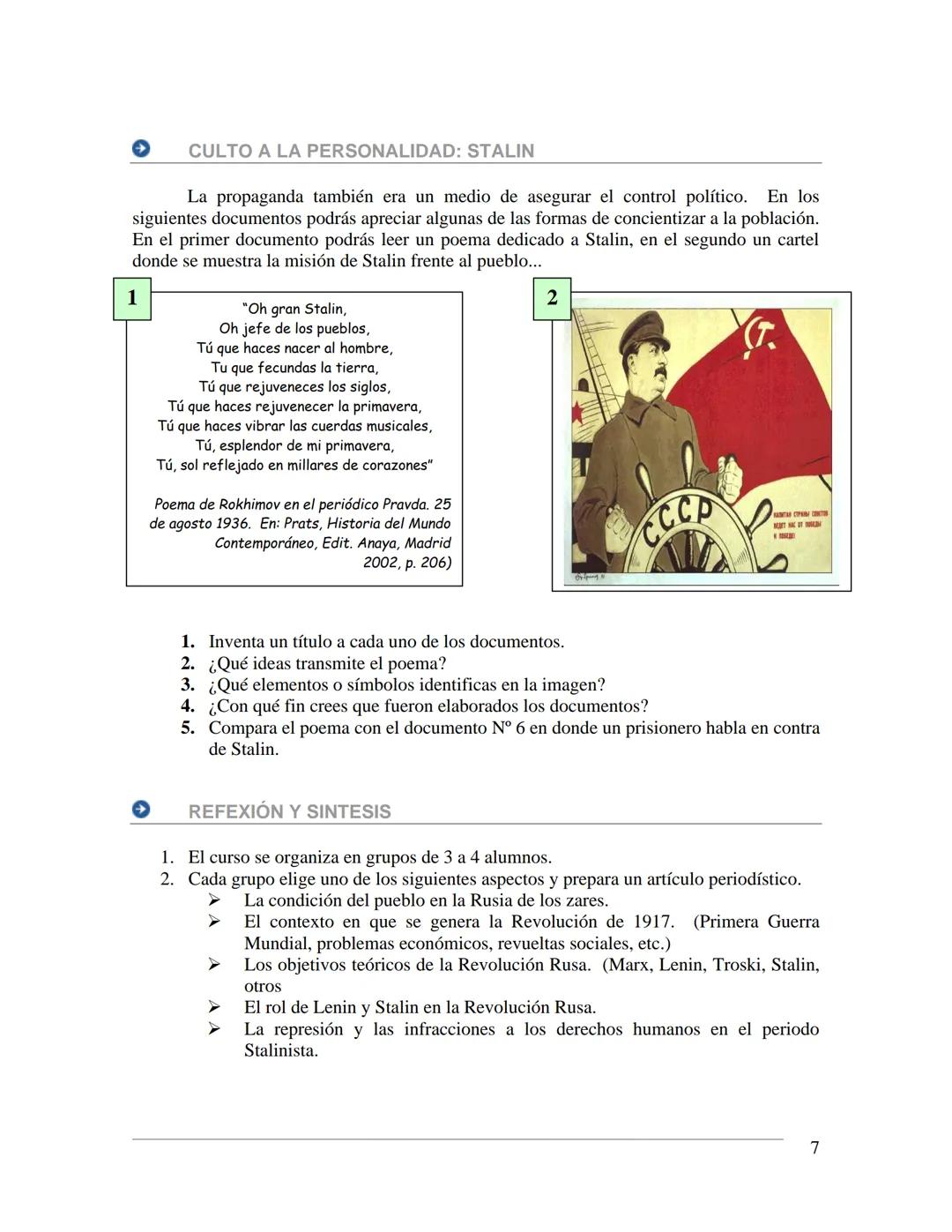 # LA REVOLUCIÓN RUSA Y EL NACIMIENTO
## DEL ESTADO SOVIÉTICO SOCIALISTA
Contenido: Europa en crisis
Procedimiento: Análisis de documentos e