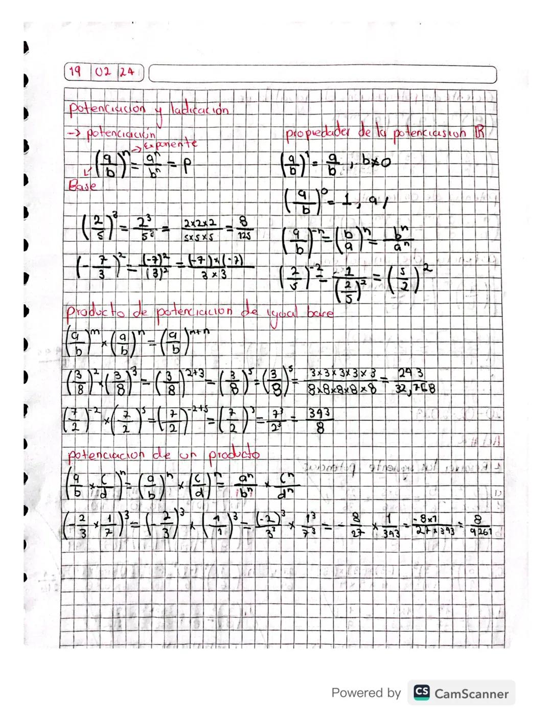 Potenciación y radicación