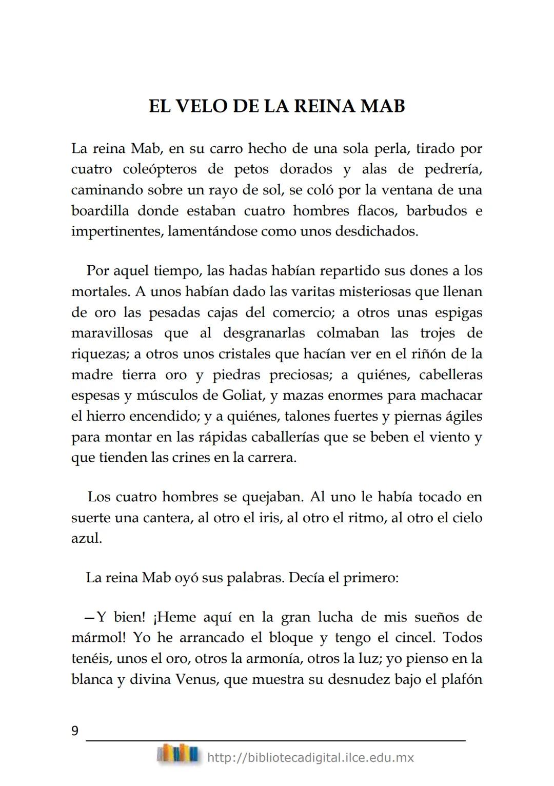 Literatura hispanoamericana
DIEZ
CUENTOS
Rubén Darío
(1867-1916)
BIBLIOTECA DIGITAL
del ILCE DIEZ CUENTOS
Rubén Darío
ÍNDICE
EL PÁJARO