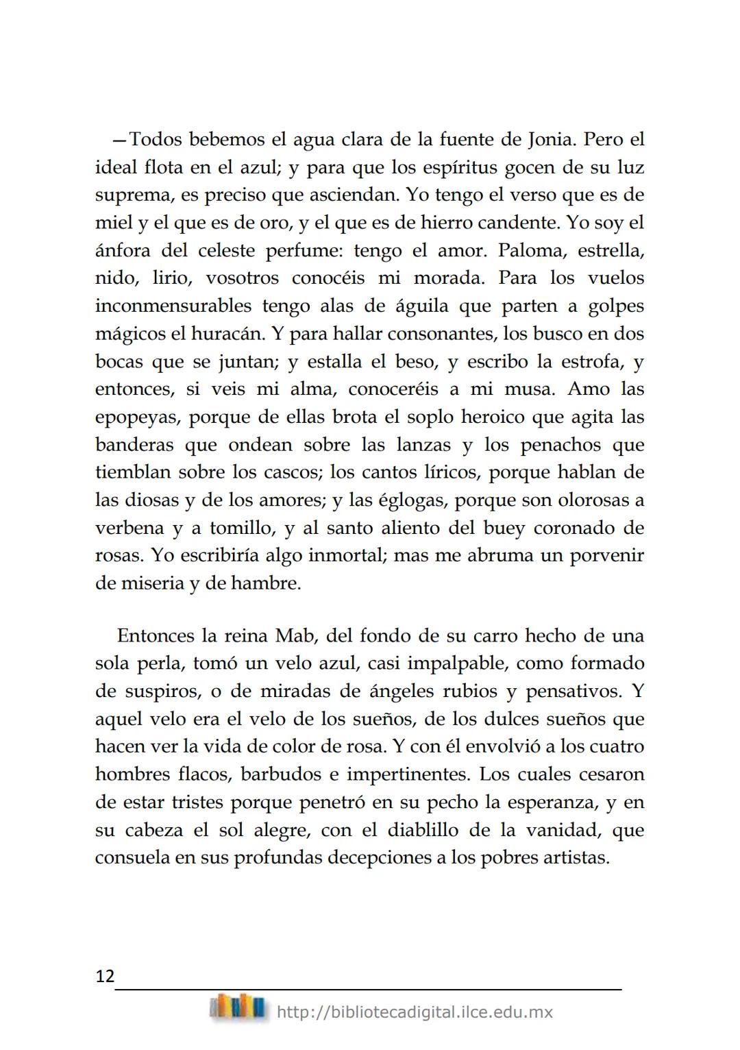 Literatura hispanoamericana
DIEZ
CUENTOS
Rubén Darío
(1867-1916)
BIBLIOTECA DIGITAL
del ILCE DIEZ CUENTOS
Rubén Darío
ÍNDICE
EL PÁJARO
