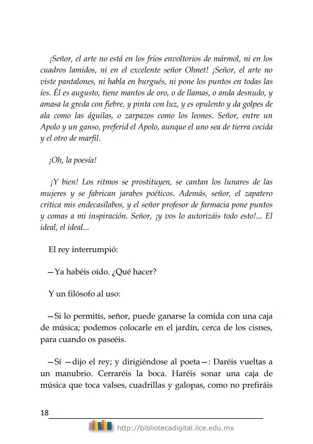Literatura hispanoamericana
DIEZ
CUENTOS
Rubén Darío
(1867-1916)
BIBLIOTECA DIGITAL
del ILCE DIEZ CUENTOS
Rubén Darío
ÍNDICE
EL PÁJARO