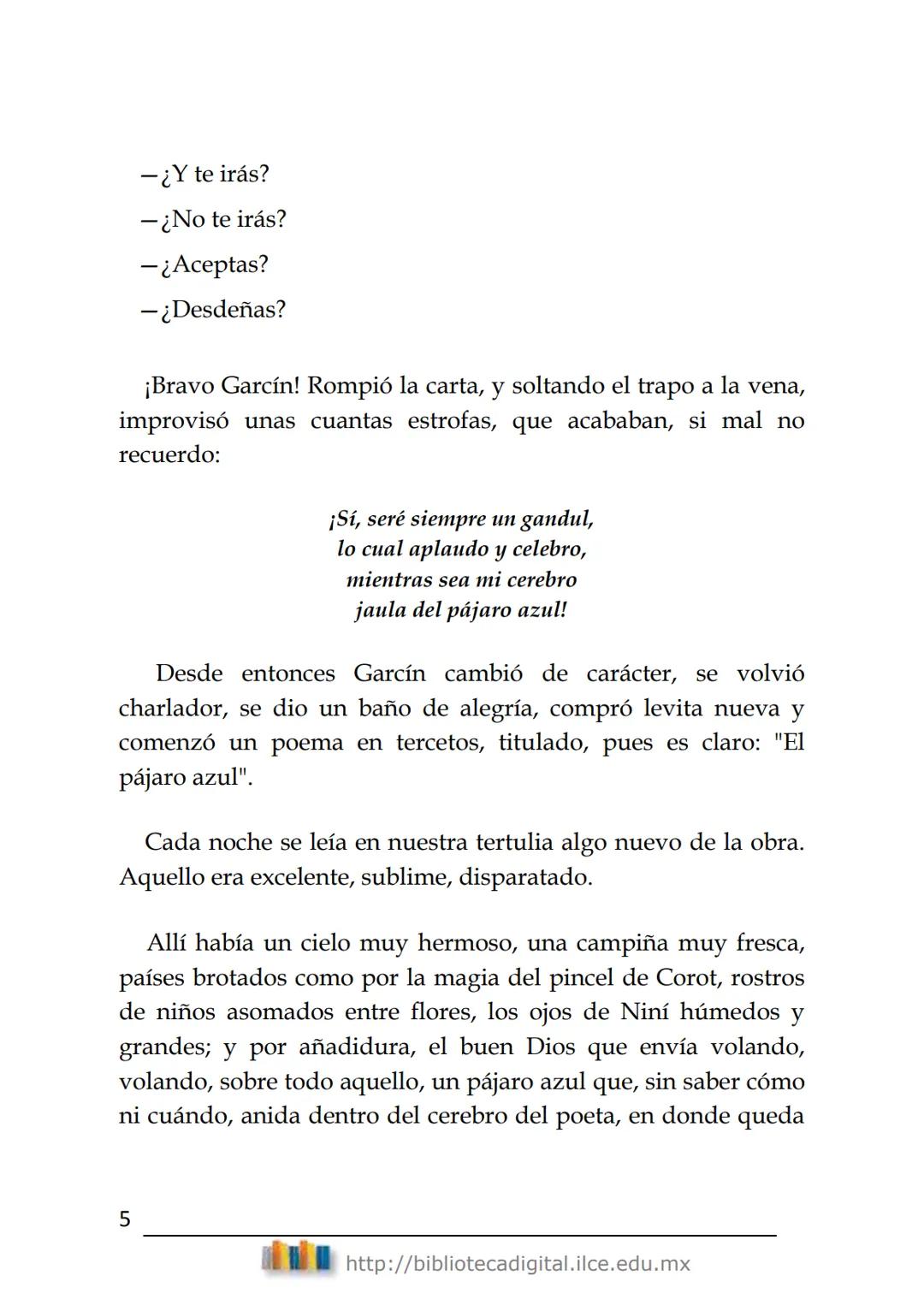 Literatura hispanoamericana
DIEZ
CUENTOS
Rubén Darío
(1867-1916)
BIBLIOTECA DIGITAL
del ILCE DIEZ CUENTOS
Rubén Darío
ÍNDICE
EL PÁJARO
