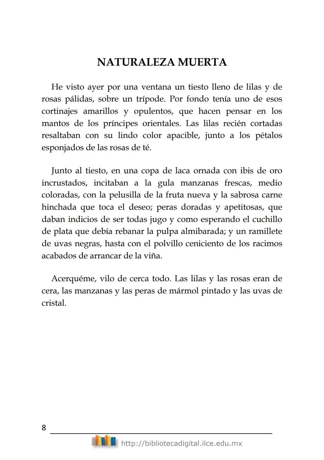 Literatura hispanoamericana
DIEZ
CUENTOS
Rubén Darío
(1867-1916)
BIBLIOTECA DIGITAL
del ILCE DIEZ CUENTOS
Rubén Darío
ÍNDICE
EL PÁJARO