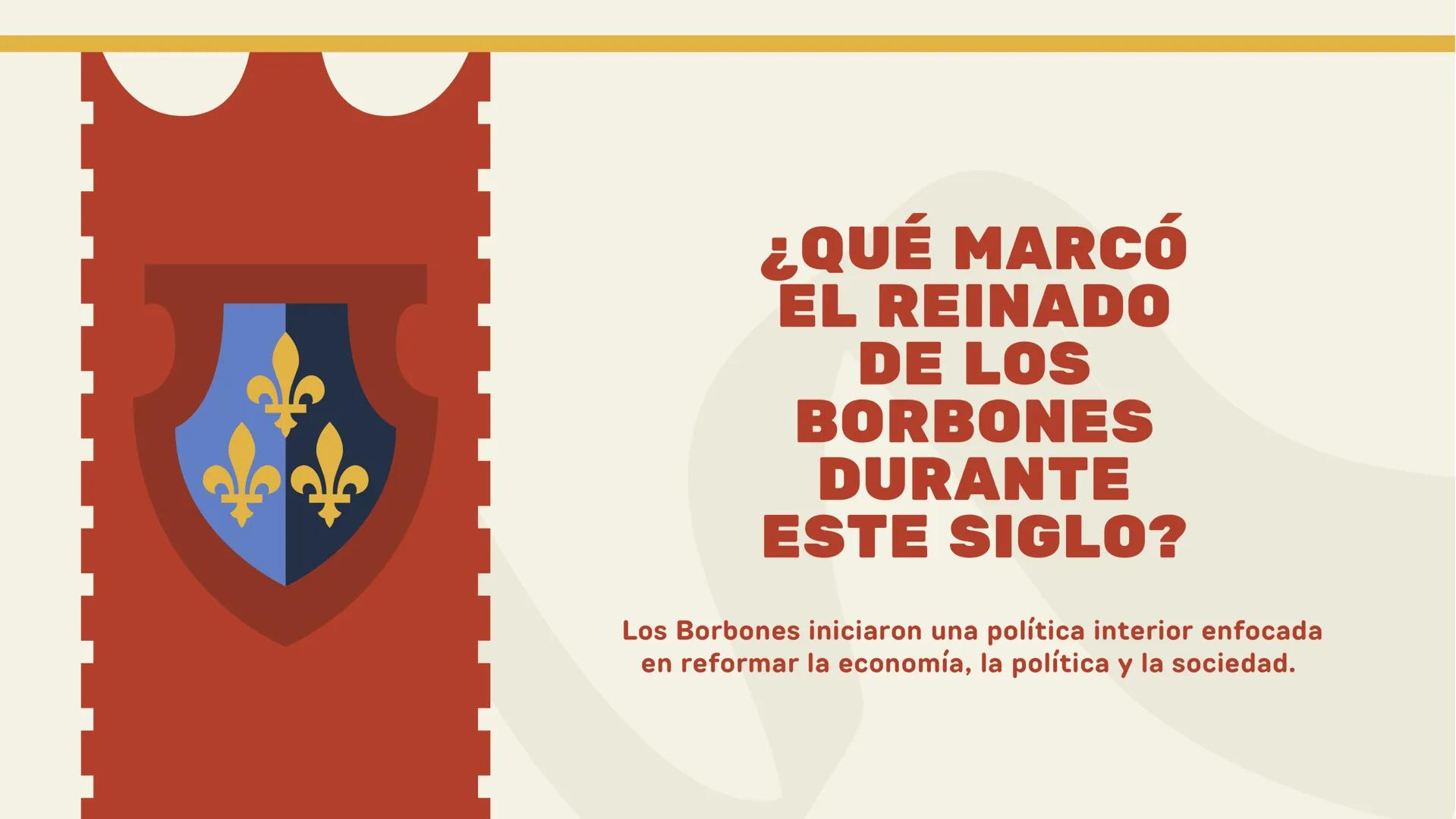 # ESPAÑA
## EN EL
### SIGLO XVIII
Un siglo cargado de cambios ESPAÑA EMPIEZA A VER LA LUZ
# EL FINAL
# DE UNA
# DINASTÍA
En 1700, la muert