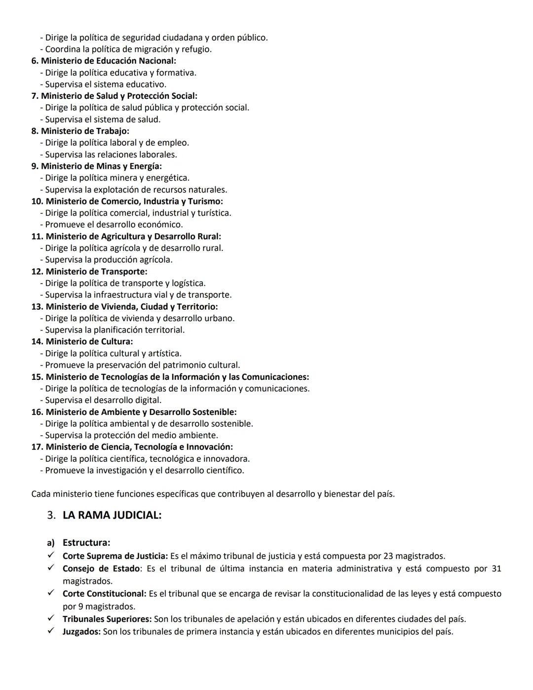RAMAS DEL PODER PÚBLICO
1. RAMA LEGISLATIVA
Comisiones del Congreso de la República de Colombia:
• Senado de la República:
1. Comisión Prime