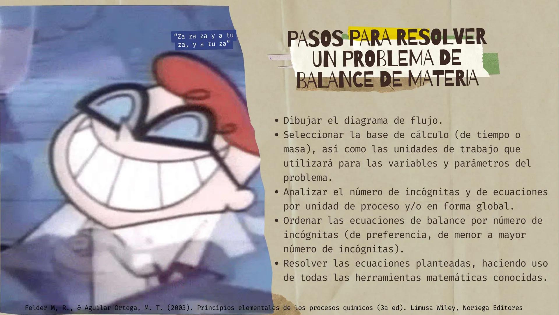 # BALANCE
# DE
# MATERIA
# PROCESOS NO REACTIVOS OBJETIVOS
Explicar el concepto
de balance de materia.
*_*
Presentar ejemplos de
mezcl