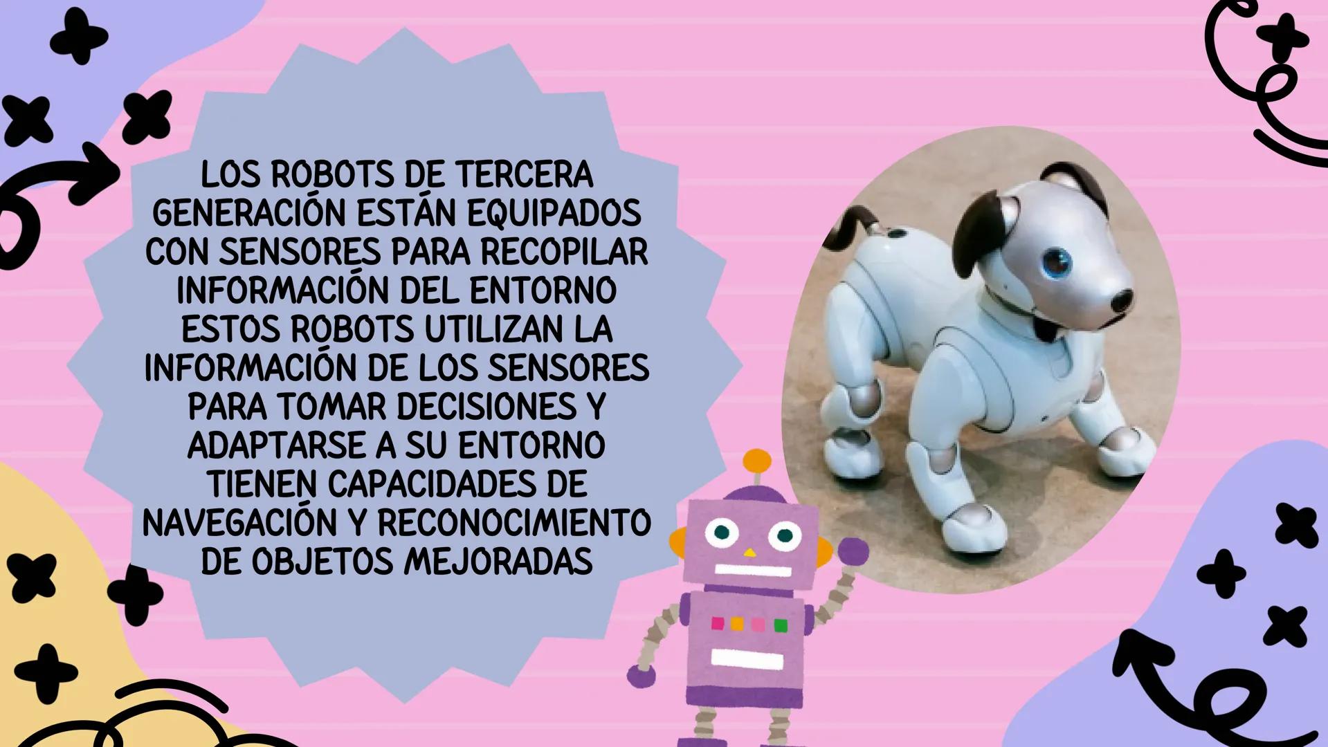 Robot con control
sensorizado
DE TERCERA GENERACIÓN
Mariana Romero y Silvia Herrera LOS ROBOTS DE TERCERA
GENERACIÓN ESTÁN EQUIPADOS
CON SEN