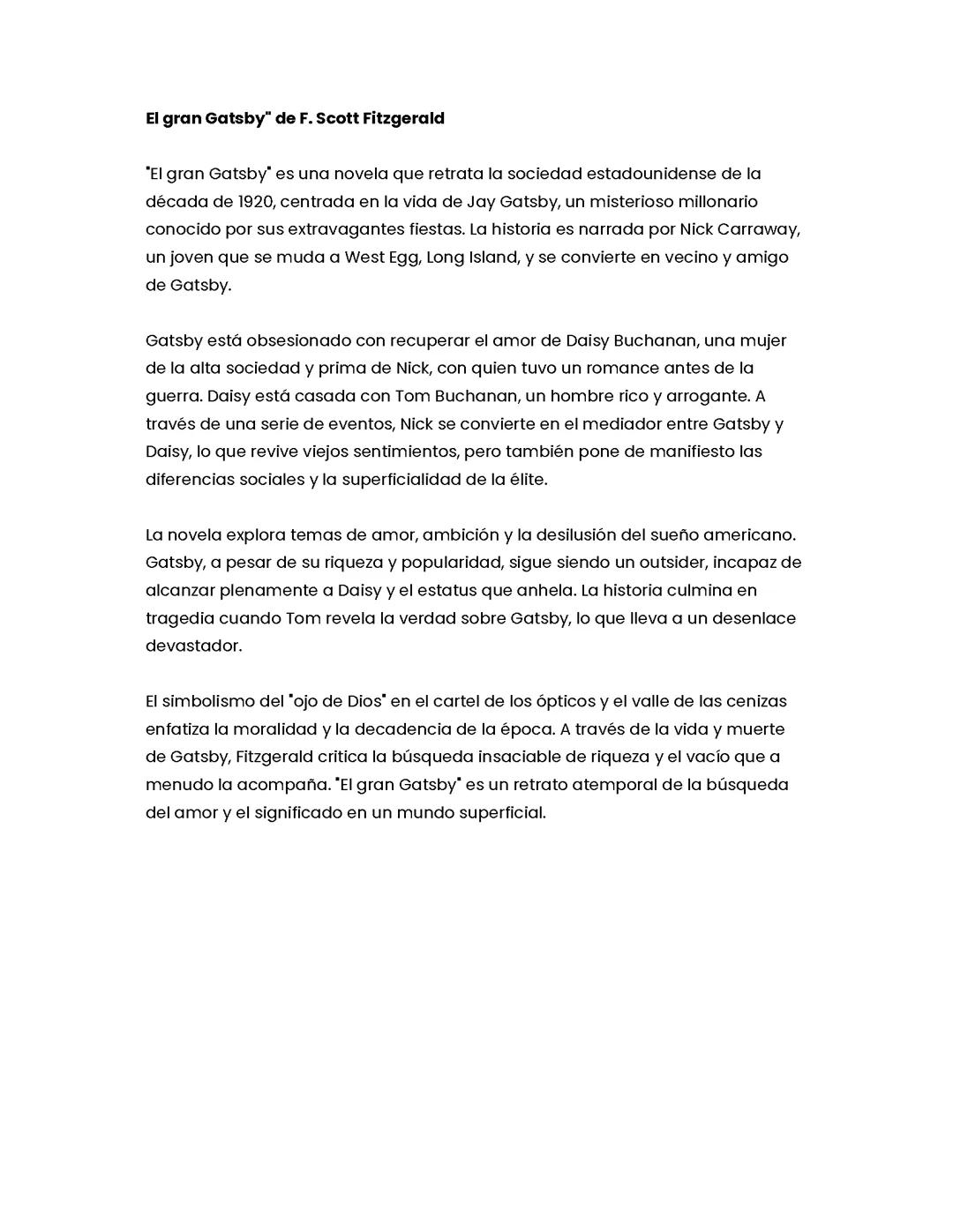 EL GRAN GATSBY