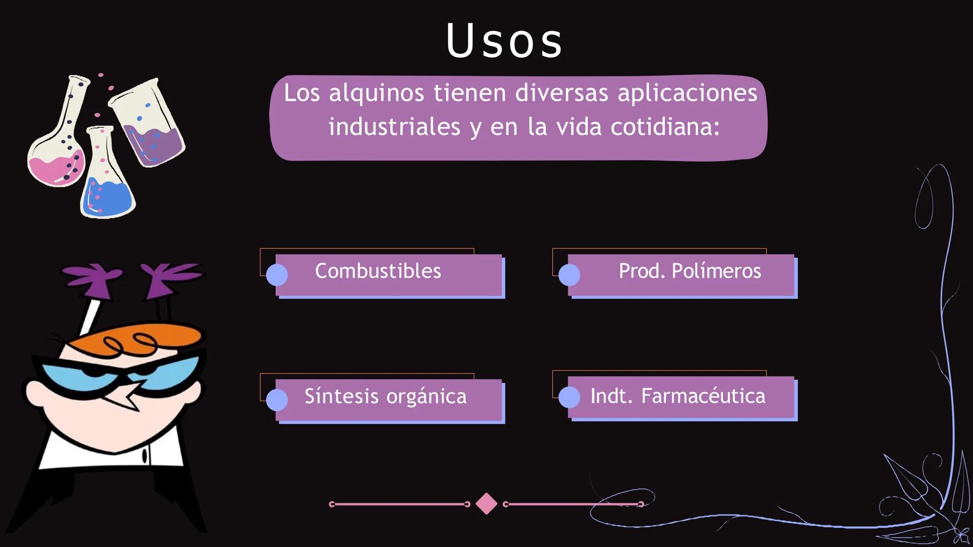 Alquenos, alquinos
y cíclicos Los alquenos son
compuestos
orgánicos de gran
importancia
industrial y
comercial. Se
utilizan como
materia pr
