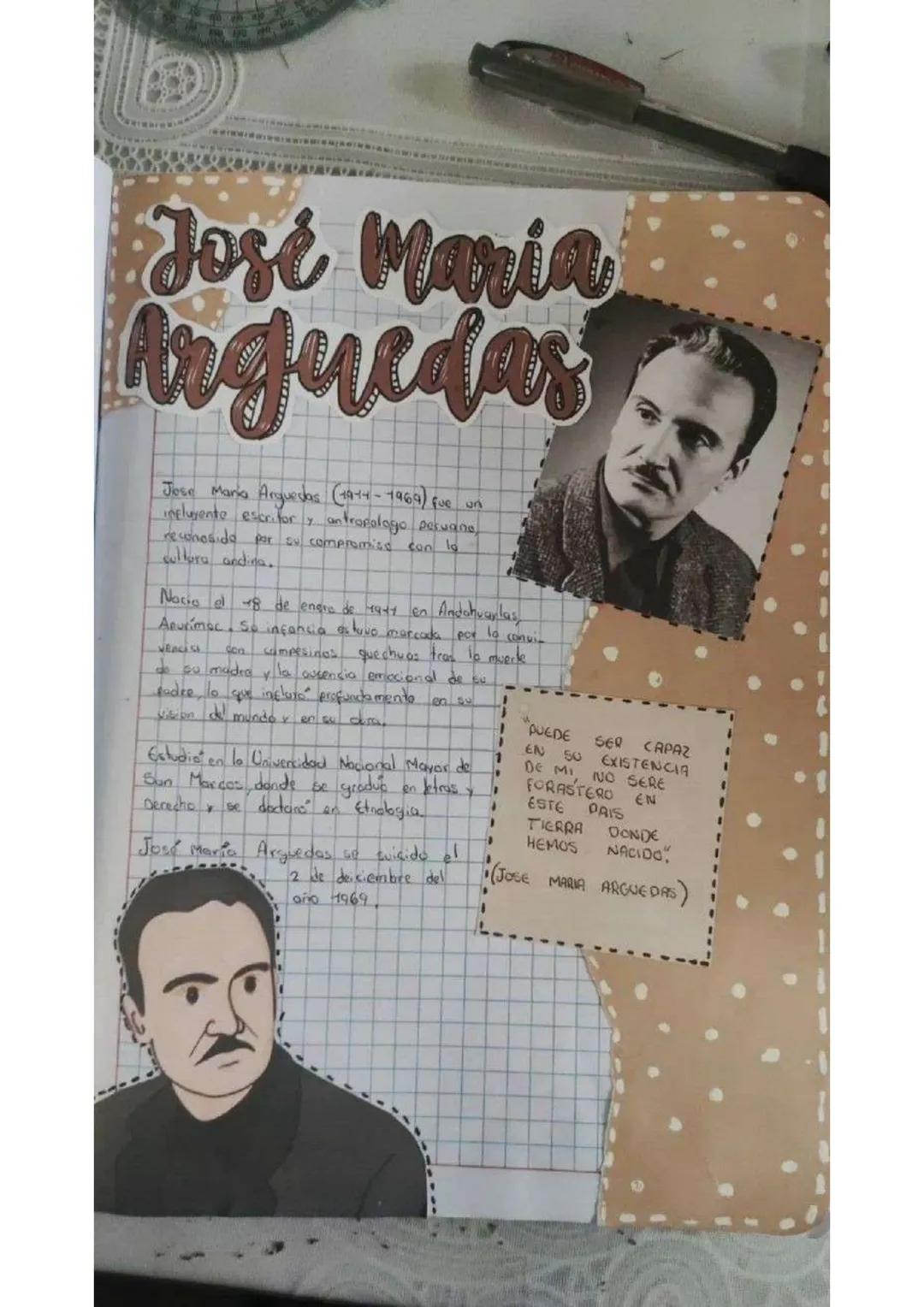 José Maria
Arguedas
Jose Maria Arguedas (1914-1969) fue un
influyente escritor y
antropologo peruans
reconosido por su compromiso con la
sul