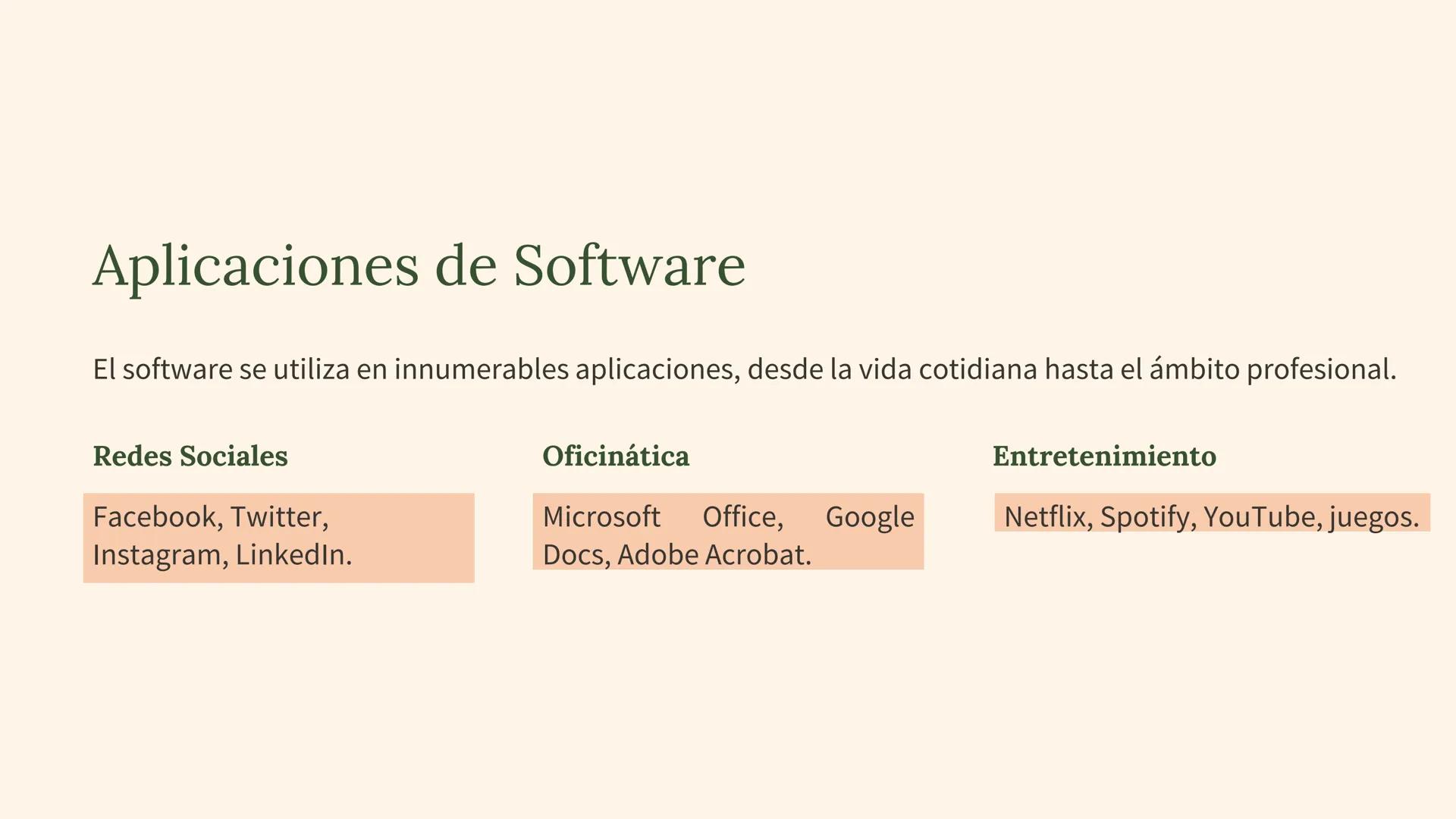 IVE
DIS
D
IVE
DISSOLVE
D
# Introducción a
# Software y
# Aplicaciones
El software es el conjunto de instrucciones que permiten
a un orde