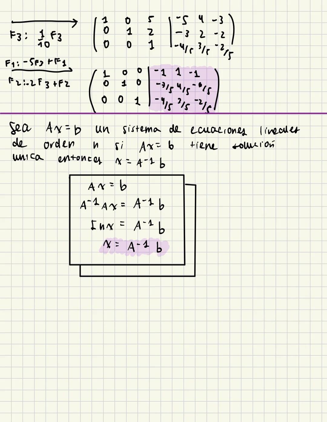 hayar La
matriz
inversa
de
2
- 1
A =
2
2
-2
1
-1
-1
3
2
-
· 1
A =
-21
0
2
-2
1
0
1
0
-1
-1
3
0
1
1
-2
11
01
F1 F1 +F3
-2
1
0
1
-1
3
0
0
§)
→