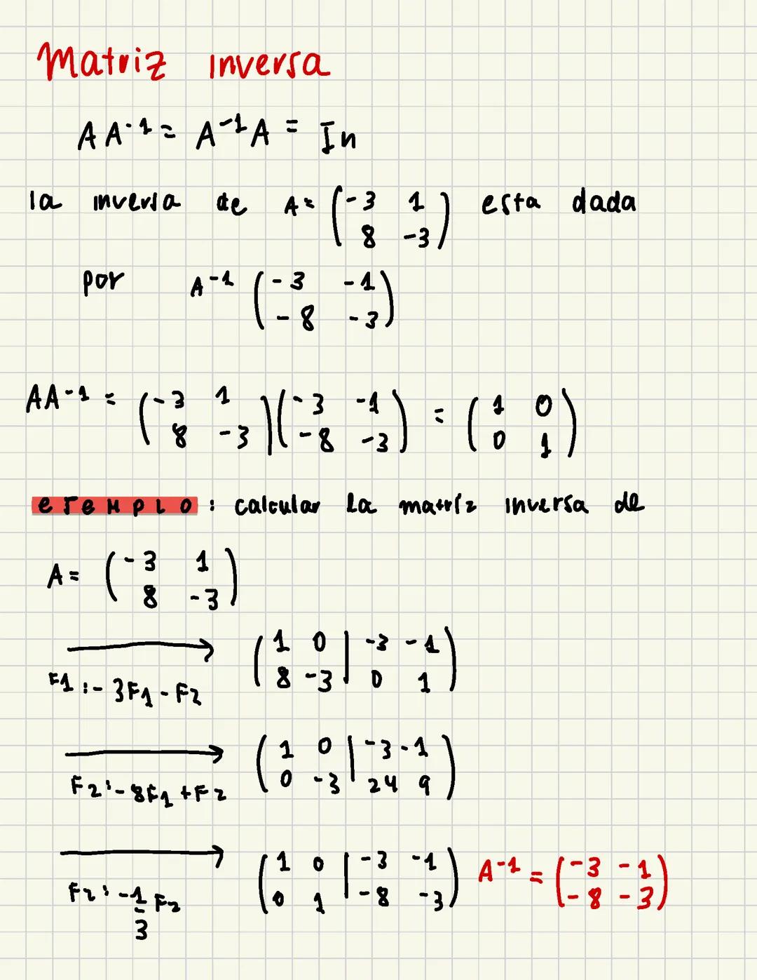 Matriz inversa