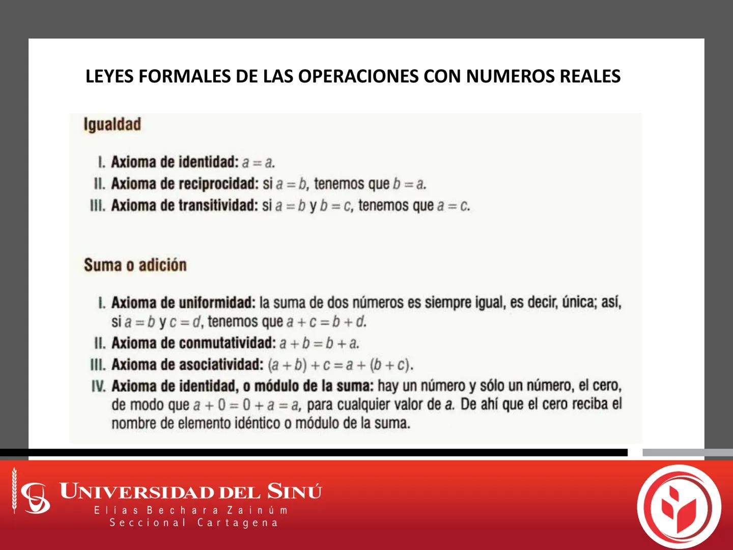 18
UNIVERSIDAD DEL SINÚ
Elías Bechara Zainúm
Seccional Cartagena
Fundamentos de Matemáticas
Expresiones Algebraicas
Operaciones con expresio