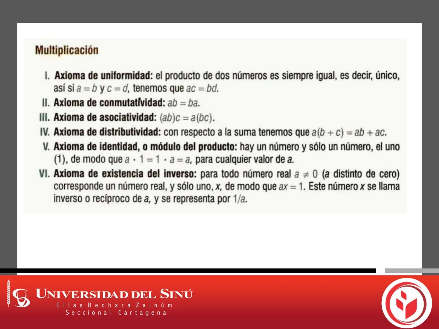 18
UNIVERSIDAD DEL SINÚ
Elías Bechara Zainúm
Seccional Cartagena
Fundamentos de Matemáticas
Expresiones Algebraicas
Operaciones con expresio