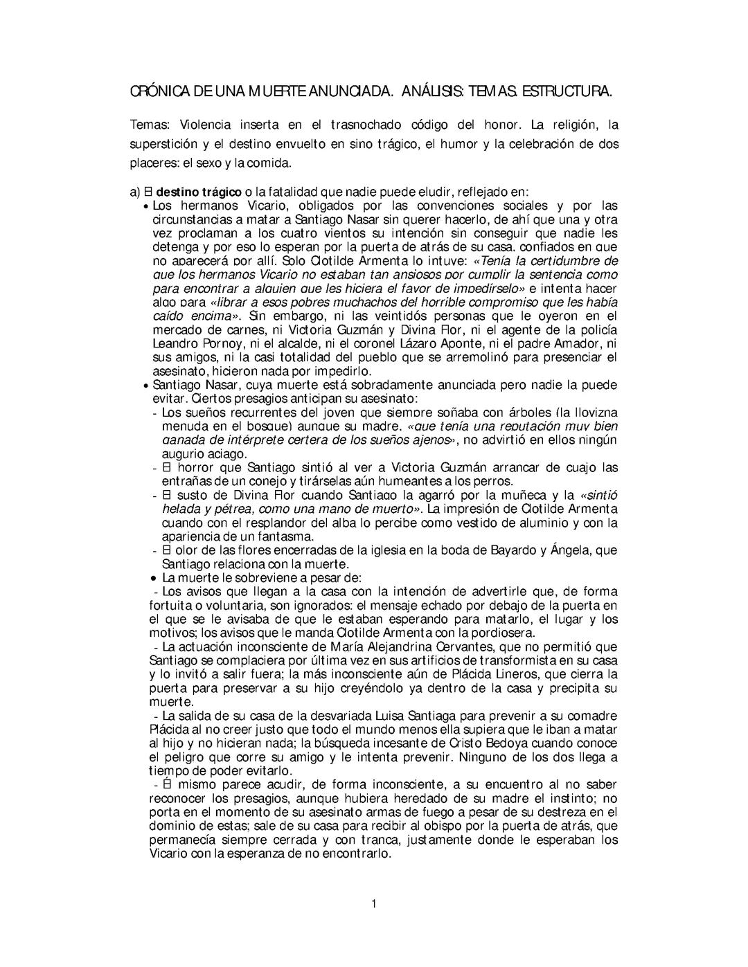 Crónica de una muerte anunciada