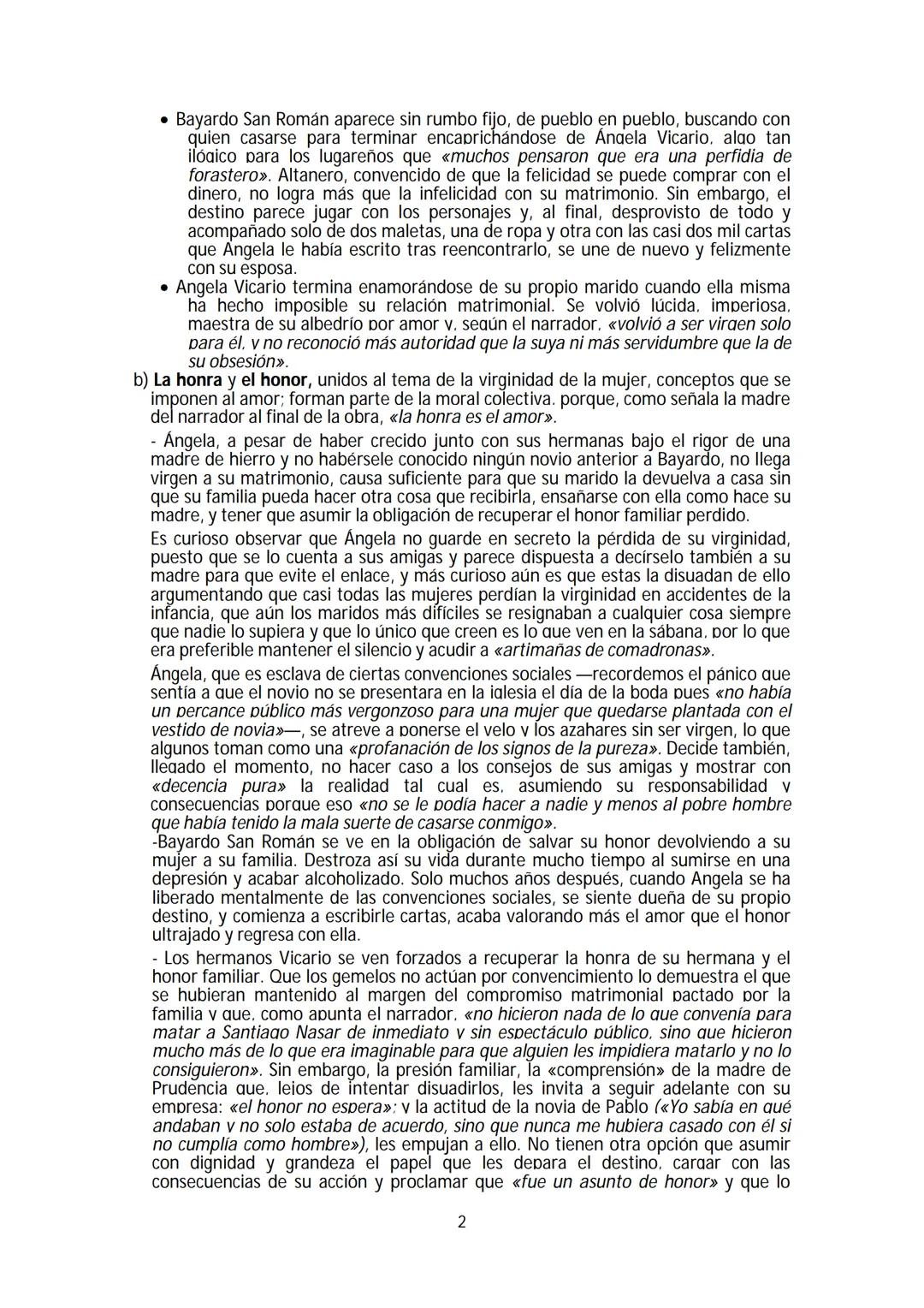 CRÓNICA DE UNA MUERTE ANUNCIADA. ANÁLISIS: TEMAS. ESTRUCTURA.
Temas: Violencia inserta en el trasnochado código del honor. La religión, la
s