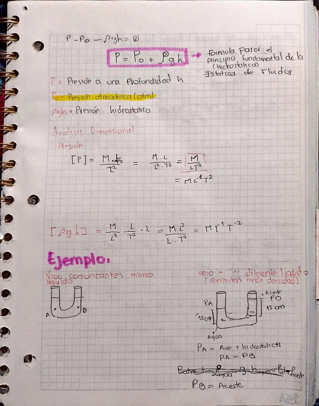 # Hidrostática
Estudio de los fluidos en leposu
• Estatica de flurdo
• Pascal
• Arquimedes
23 00 202
D → Fluido Ideal
Principio fundam