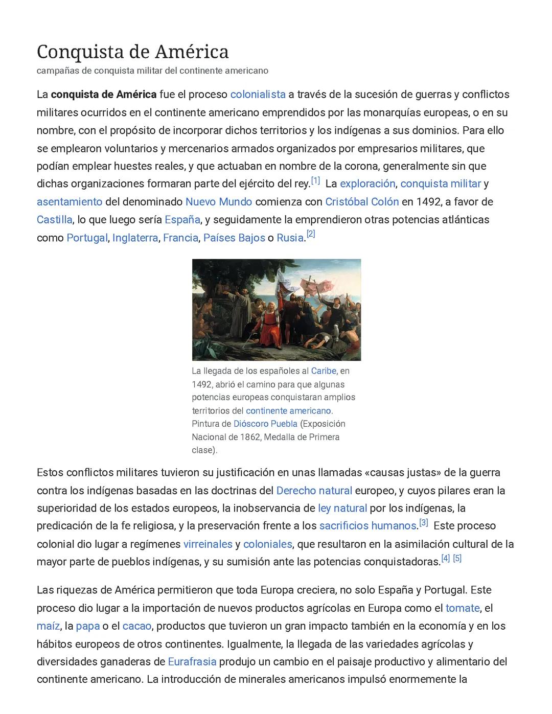 La colonización de américa