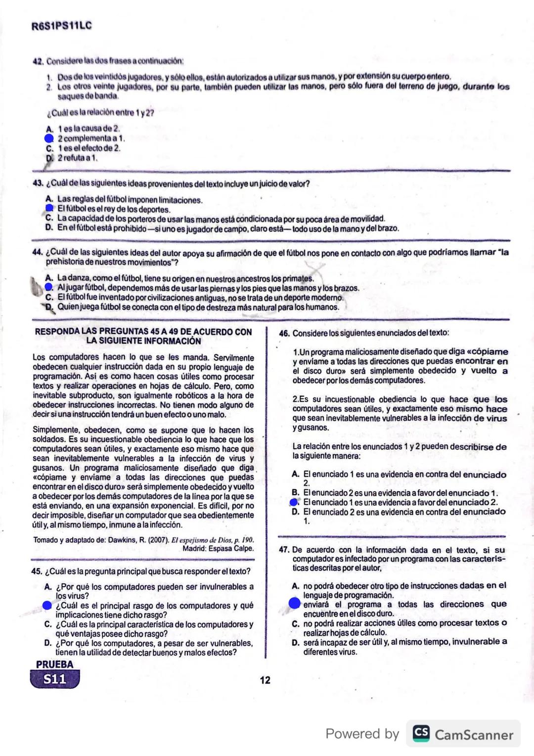 R1S1PS11M
Prueba de Matemáticas
1. Alejandro empacó agua en 100 botellas iguales y quiere verificar que la cantidad de agua que hay en cada