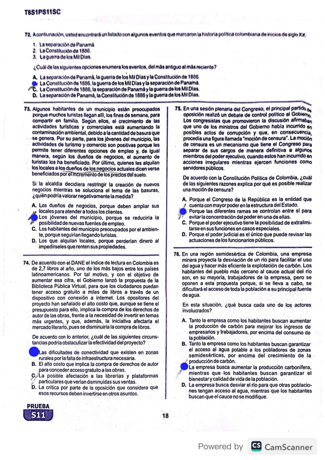 R1S1PS11M
Prueba de Matemáticas
1. Alejandro empacó agua en 100 botellas iguales y quiere verificar que la cantidad de agua que hay en cada