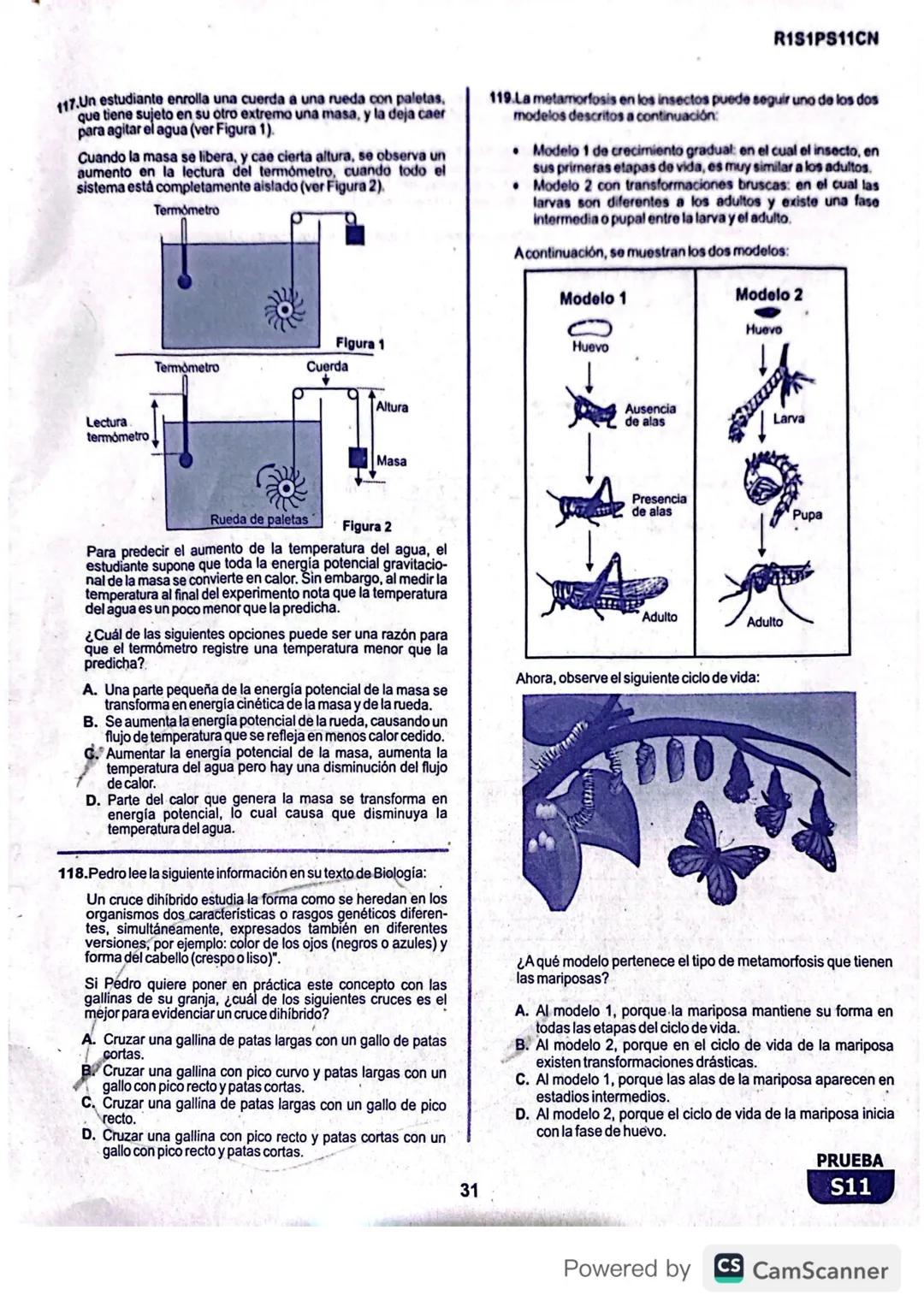 R1S1PS11M
Prueba de Matemáticas
1. Alejandro empacó agua en 100 botellas iguales y quiere verificar que la cantidad de agua que hay en cada