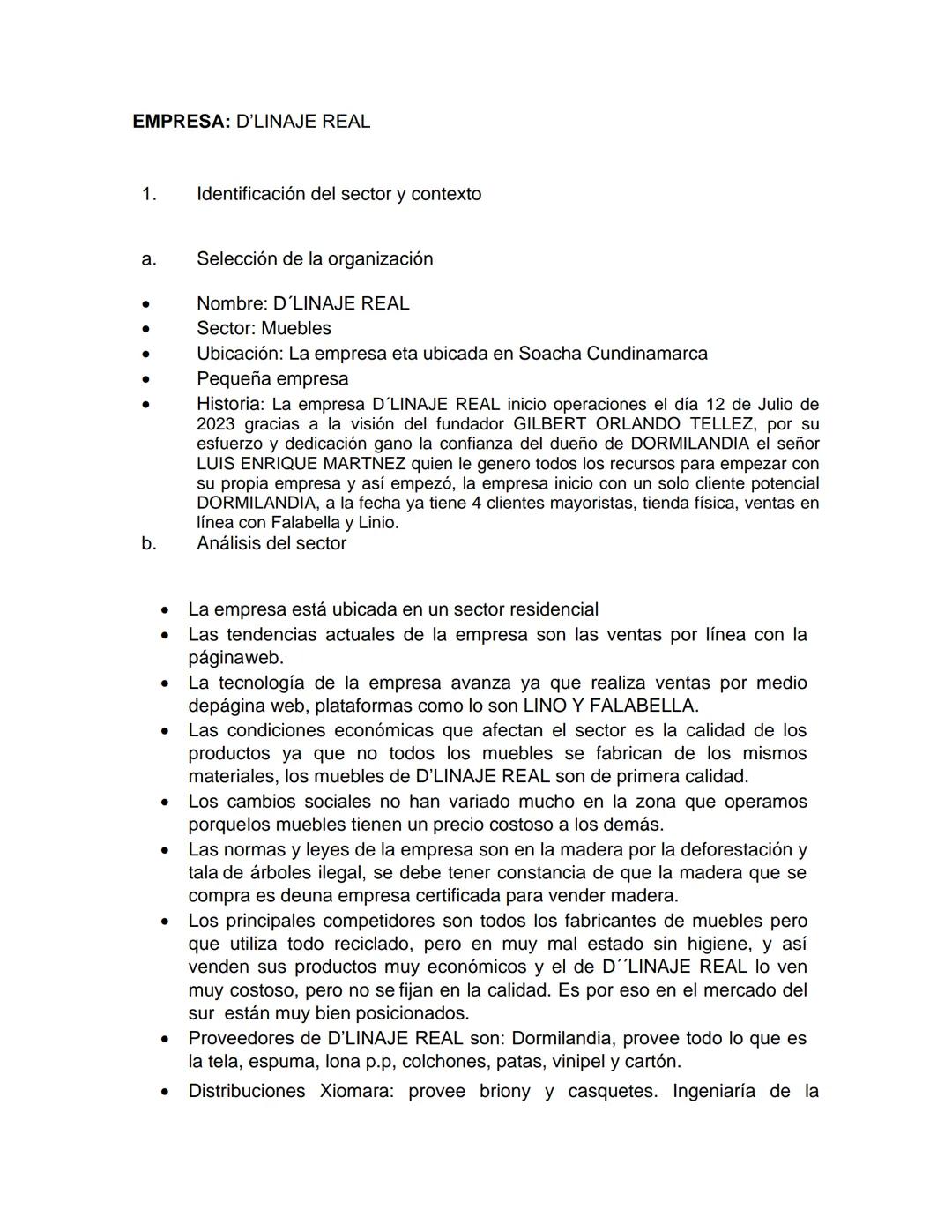ACTIVIDAD DE CONTRUCCIÓN APLICADA
PROYECTO NIP
EMPRESA
D'LINAJE REAL
FUNDAMENTOS DE MERCADEO
FICHA 50175
NEIRIS RUIZ VALENCIA CC 10462
