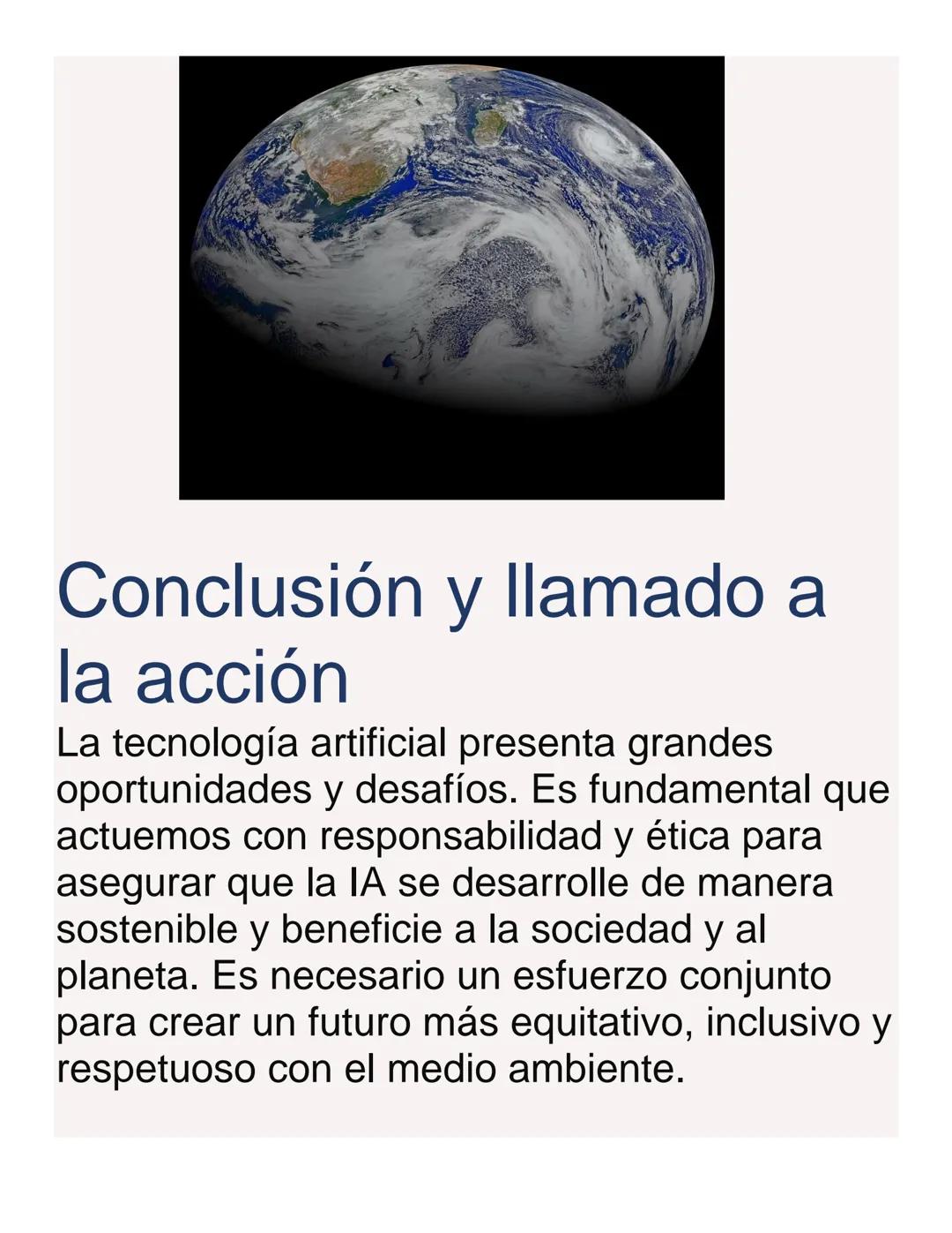 Impacto Social y
Ambiental de la
Tecnología Artificial
La tecnología artificial está transformando
nuestro mundo a pasos agigantados, con un