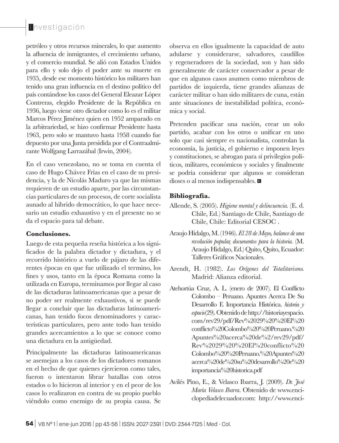 # SSOAR
Open Access Repository
www.ssoar.info
# Elementos que describen una dictadura en América
## Latina
Valencia Grajales, José Fernand