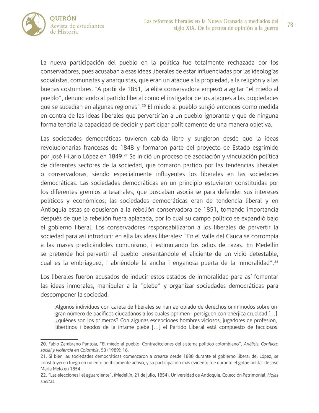 Las reformas liberales en la
Nueva Granada a mediados
del siglo XIX. De la prensa de
opinión a la guerra
Juan Pablo Guerra Lopera
Universid