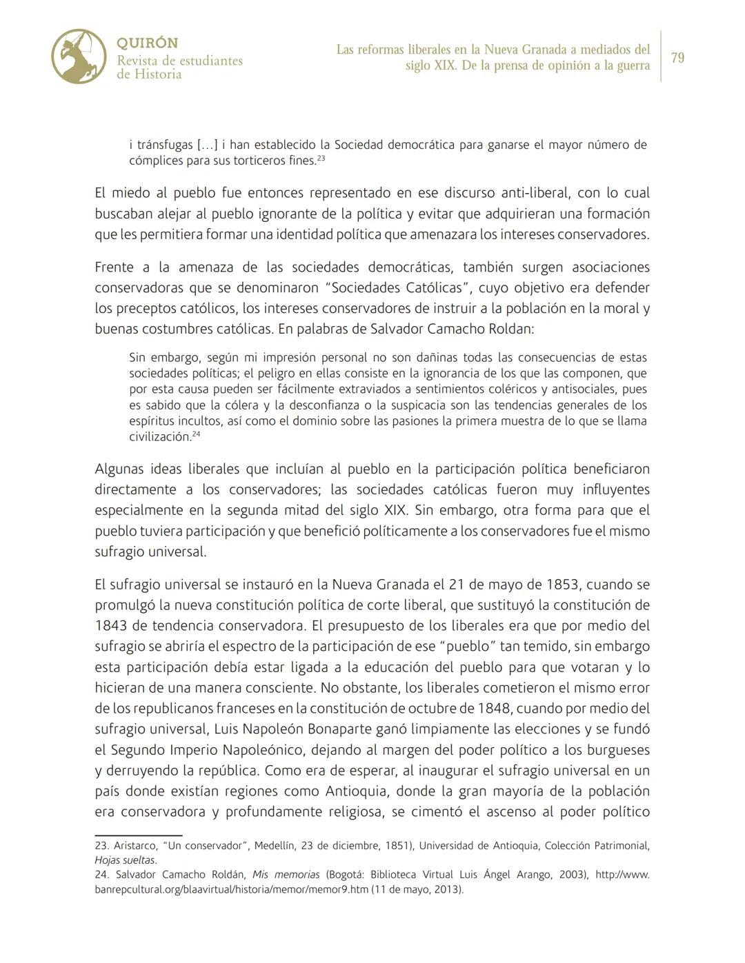 Las reformas liberales en la
Nueva Granada a mediados
del siglo XIX. De la prensa de
opinión a la guerra
Juan Pablo Guerra Lopera
Universid