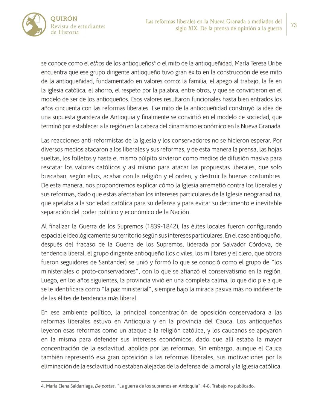 Las reformas liberales en la
Nueva Granada a mediados
del siglo XIX. De la prensa de
opinión a la guerra
Juan Pablo Guerra Lopera
Universid