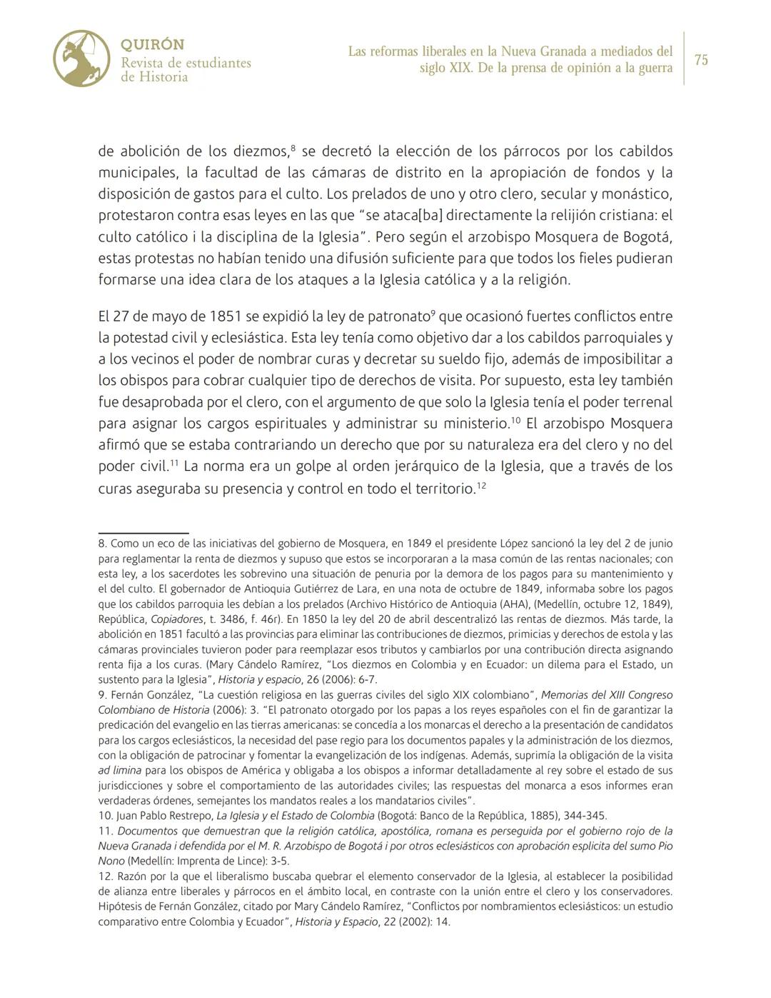 Las reformas liberales en la
Nueva Granada a mediados
del siglo XIX. De la prensa de
opinión a la guerra
Juan Pablo Guerra Lopera
Universid