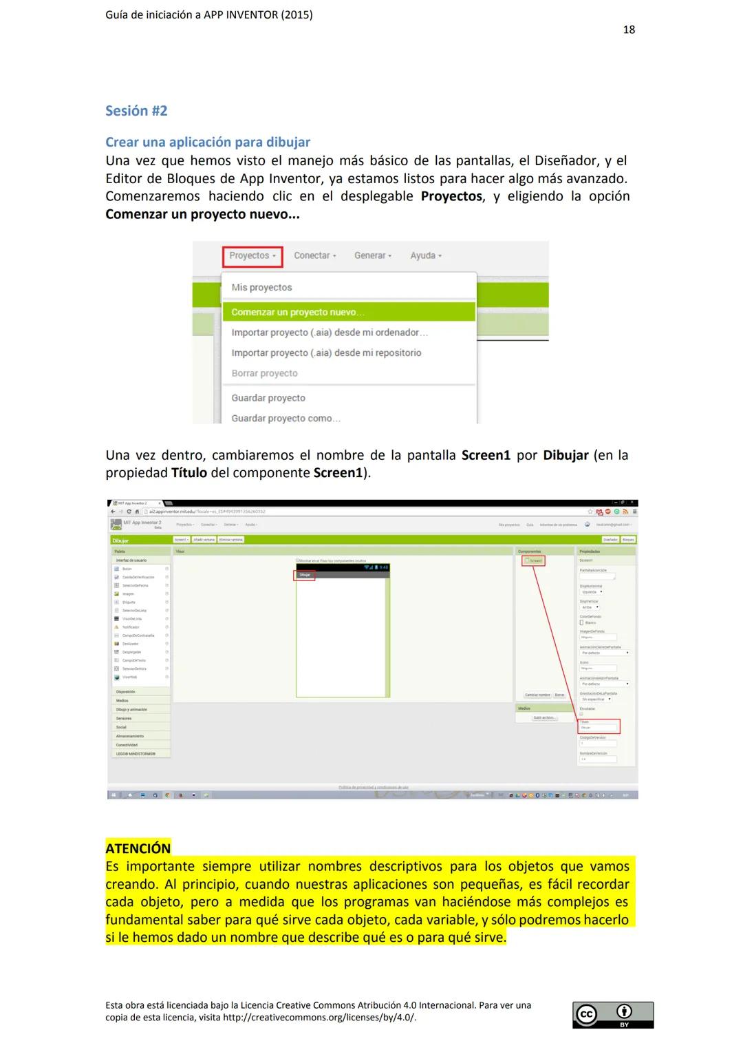 # GUÍA DE INICIACIÓN
# A APP INVENTOR Guía de iniciación a APP INVENTOR (2015)
Tabla de contenido
GUÍA DE INICIACIÓN A APP INVENTOR
Objeti