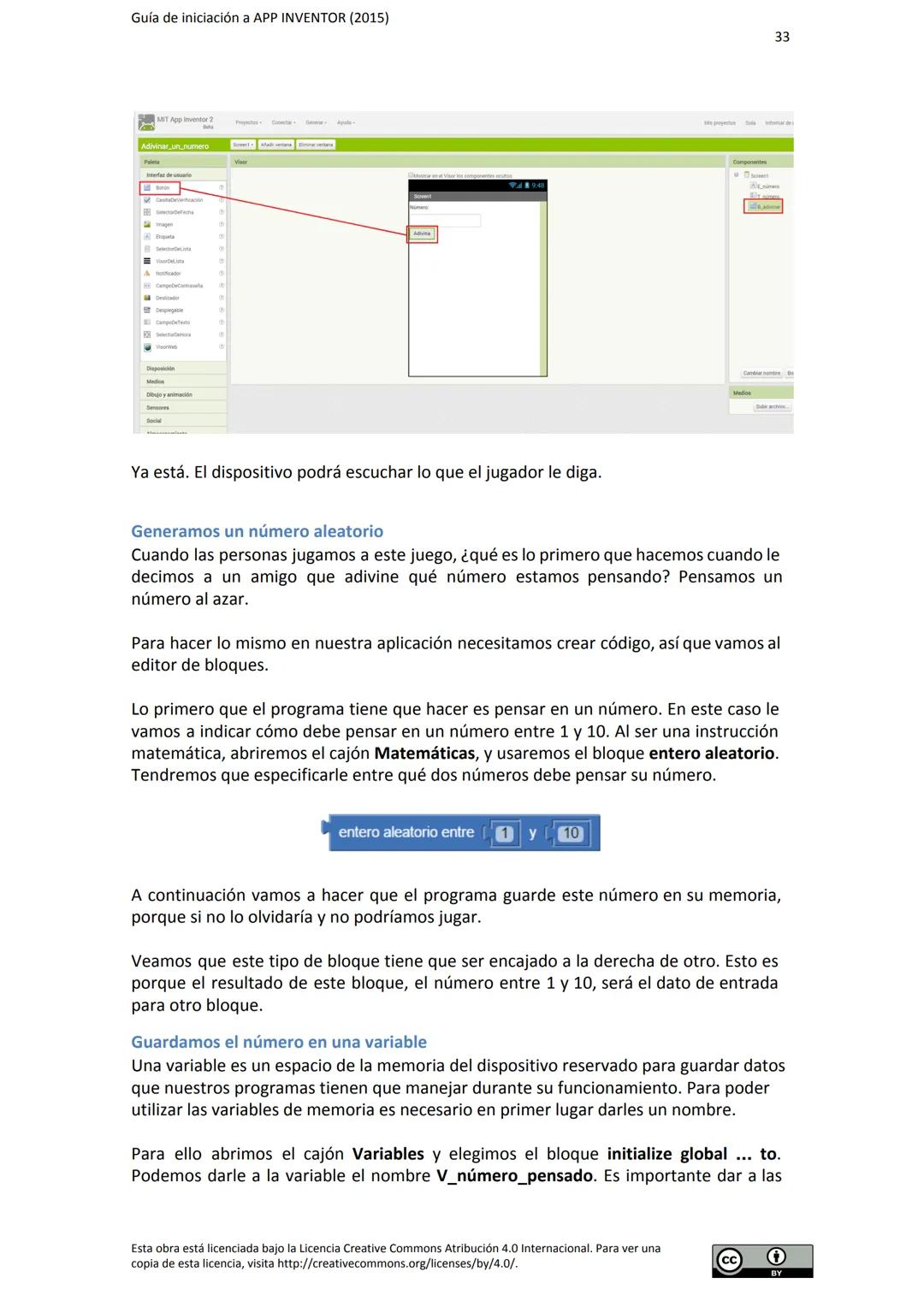 # GUÍA DE INICIACIÓN
# A APP INVENTOR Guía de iniciación a APP INVENTOR (2015)
Tabla de contenido
GUÍA DE INICIACIÓN A APP INVENTOR
Objeti