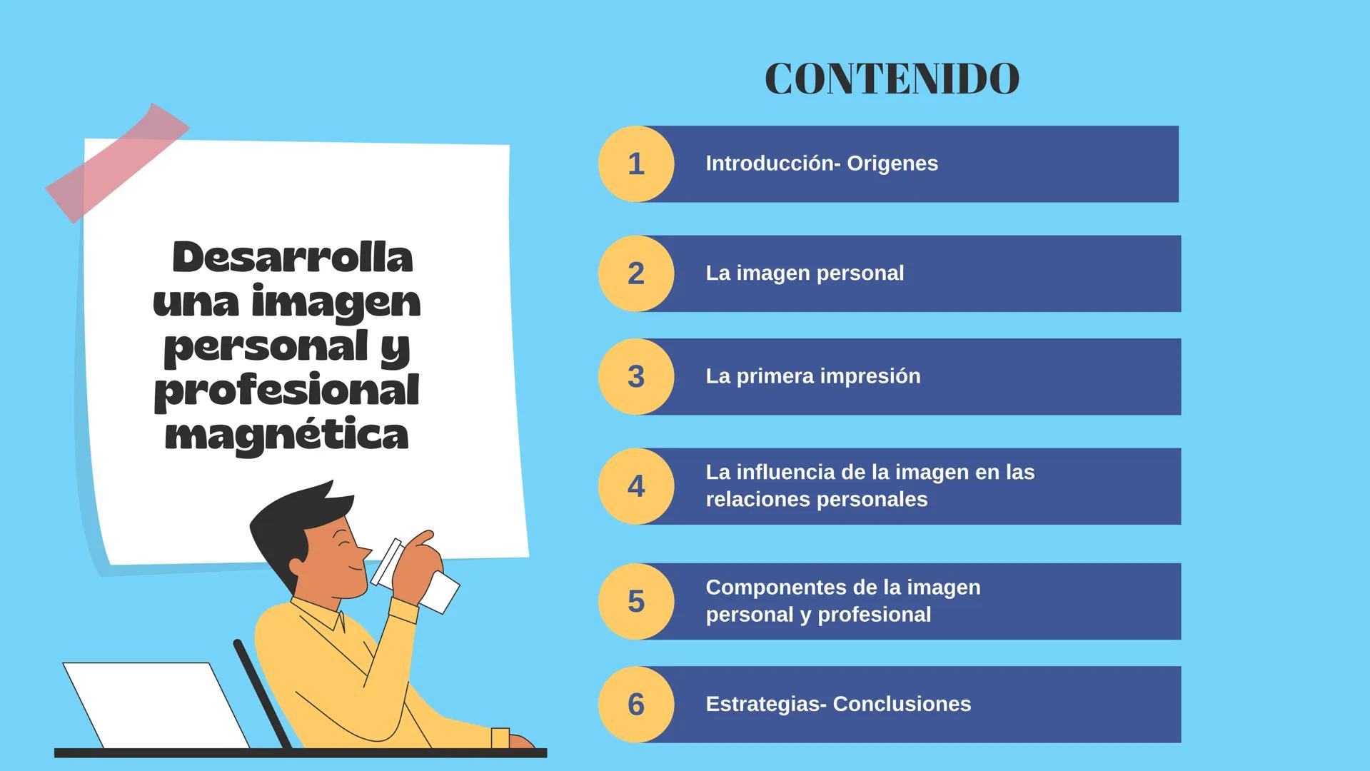 "EL ARTE DE LA
PRIMERA IMPRESIÓN”
PRESENTADO POR: MARIA FERNANDA BAQUERO Desarrolla
una imagen
personal y
profesional
magnética
CONTENIDO
1