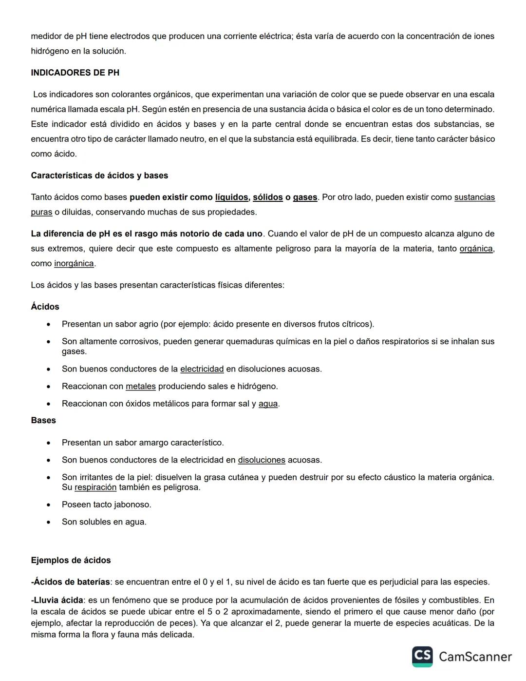 ACIDOS Y BASES
CONCEPTO DE PH
Hace mucho tiempo, los científicos querían medir el grado de acidez de una sustancia, entonces desarrollaron e
