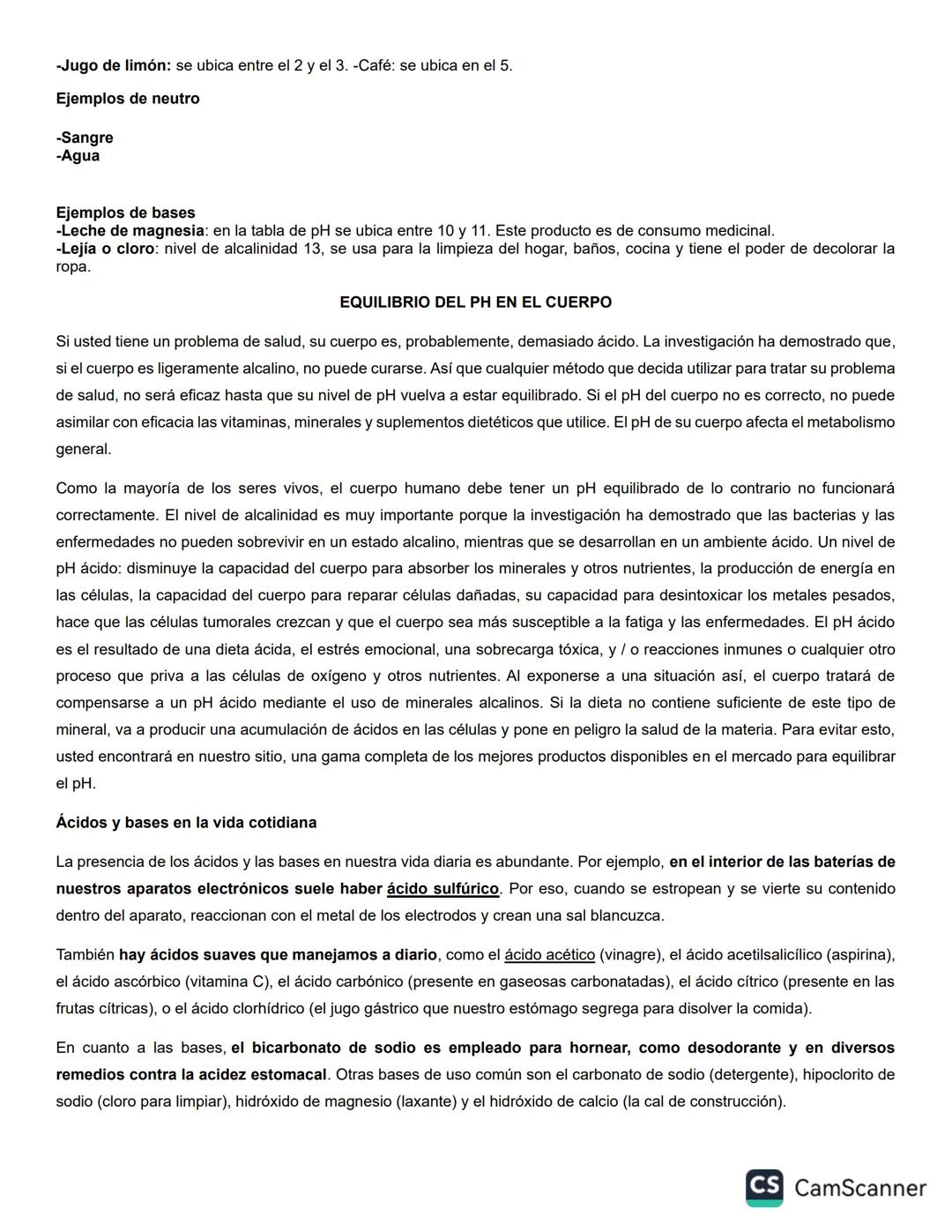 ACIDOS Y BASES
CONCEPTO DE PH
Hace mucho tiempo, los científicos querían medir el grado de acidez de una sustancia, entonces desarrollaron e