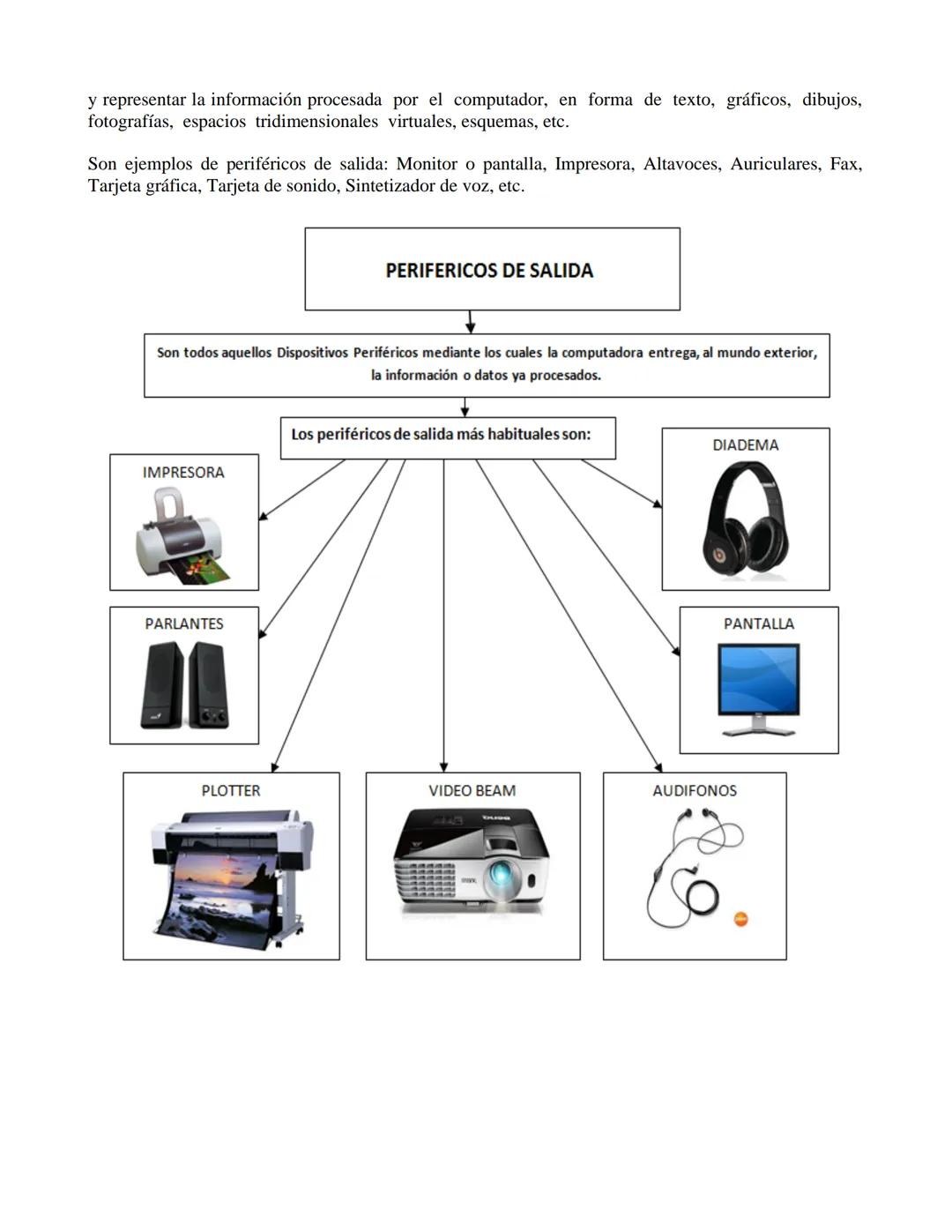 PERIFÉRICOS DEL COMPUTADOR
En informática, se denomina periféricos a los aparatos o dispositivos auxiliares e independientes
conectados a la