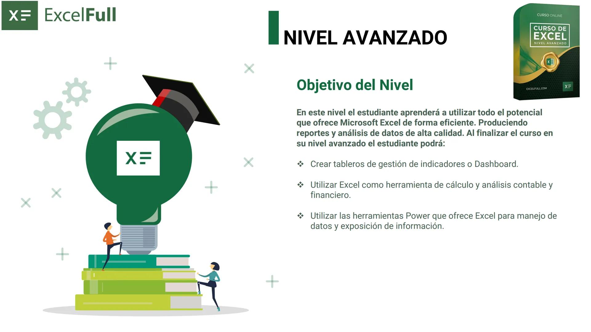 X= ExcelFull
Temario General
Curso de Microsoft Excel
Modalidad Online
2023 IT
Temari
Temario Excel
01
02
03
Temas a desarrollarse en
el Niv