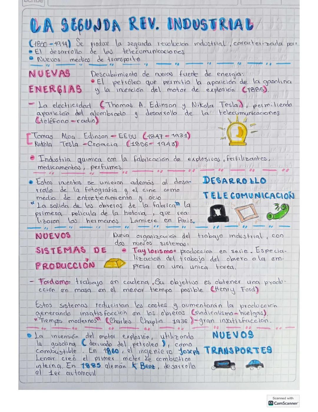 La segunda revolución industrial- desarrollo e inventos