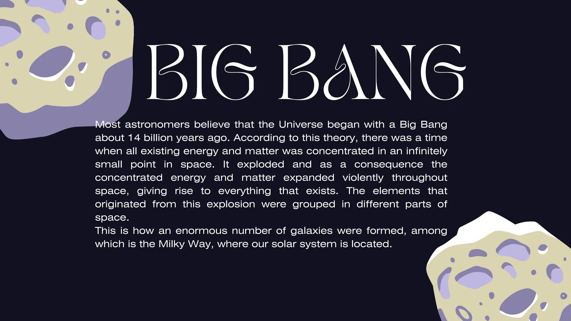 THE
UNIVERSE
UNIVERSE
By:
Ana Sofia Gomez
Jacobo Granada
Lucia Mesa TOPICS
Universe Concept
How did it come
about
Origins of the universe
Co