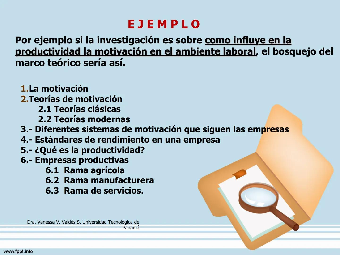 # Seminario II de Investigación
## Marco Teórico
Milagros Patrón Noriega
Docente
www.fppt.info # LAS VARIABLES DE INVESTIGACIÓN
# Y EL MA