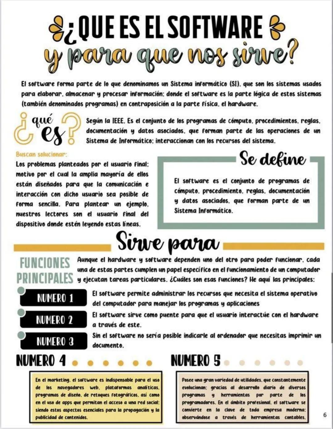 *¿QUE ES EL SOFTWARE &
y para que nos sirve?
El software forma parte de lo que denominamos un Sistema informático (SI). que son los sistemas