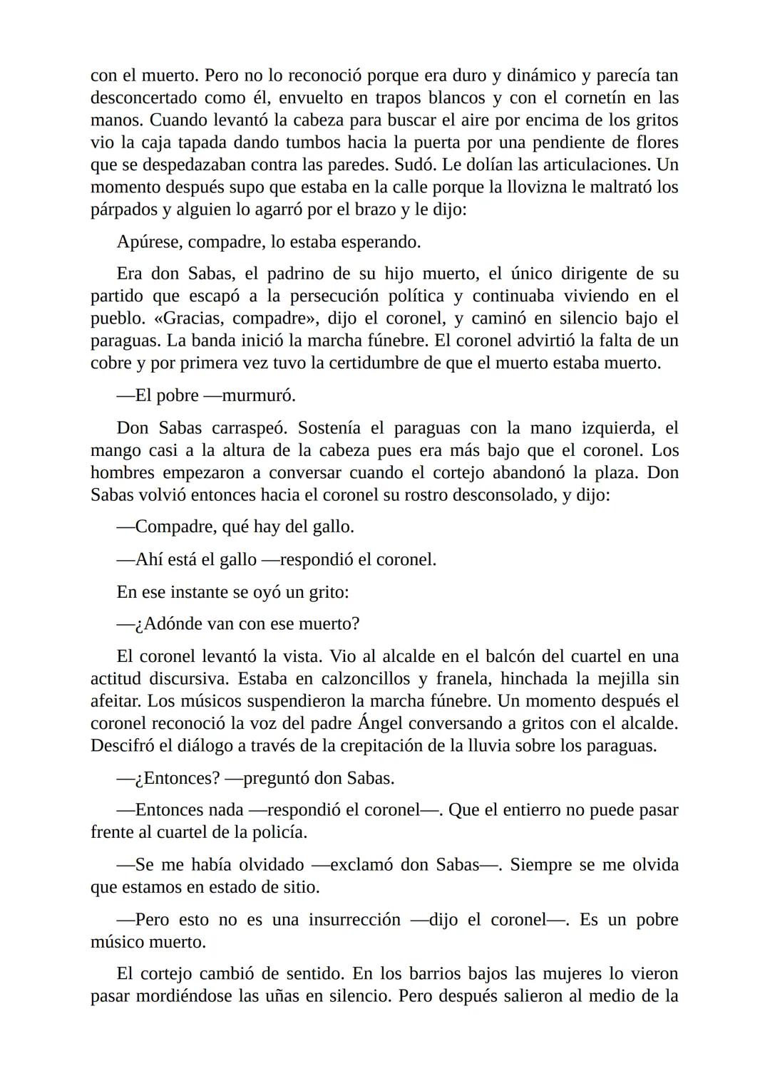 El Coronel No Tiene Quien le Escriba
Gabriel García Márquez I
El coronel destapó el tarro del café y comprobó que no había más de una
cuchar