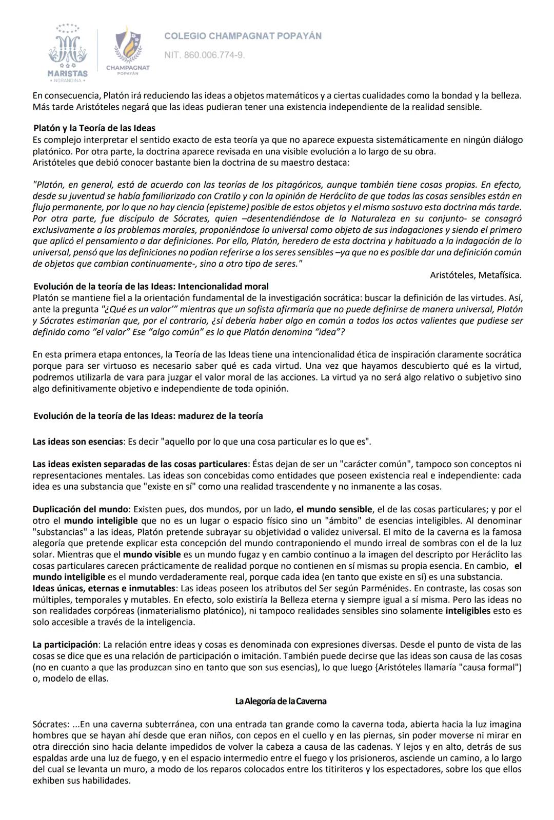 000
CHAMPAGNAT
MARISTAS
COLEGIO CHAMPAGNAT POPAYÁN
NIT. 860.006.774-9.
GUÍA DE LECTURA- GRADO DÉCIMO- PRIMER PERÍODO
ESTRUCTURA COOPERATIVA