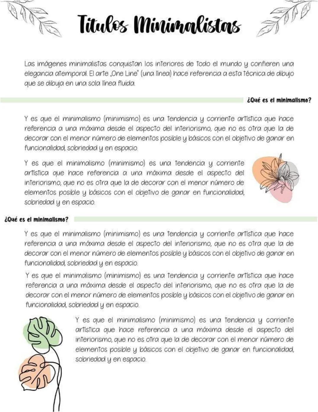 Titulos minimalistas