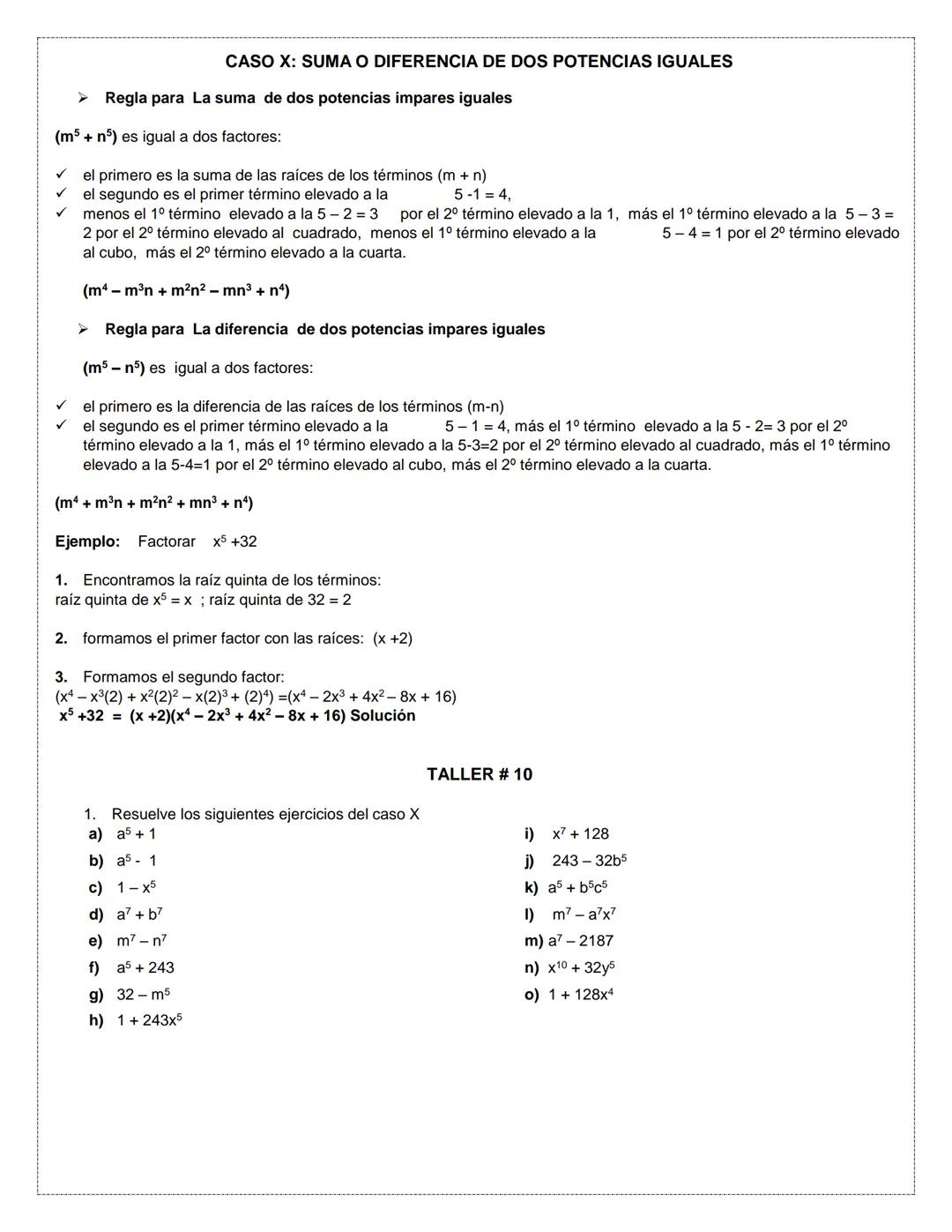 TALLER FACTORIZACIÓN
Factorizar una expresión algebraica consiste en escribirla como un producto.
Cuando realizamos las multiplicaciones:
a)