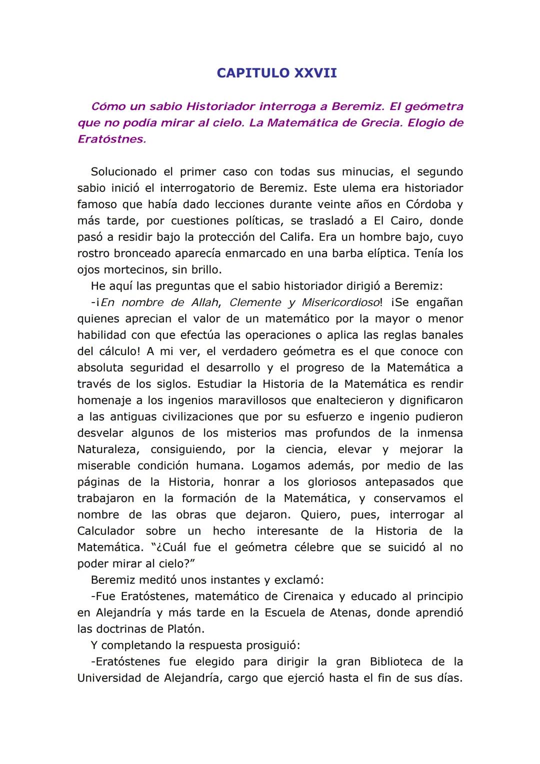 EL HOMBRE QUE
CALCULABA
Malba Tahan
* Malba Tahan es un pseudónimo del verdadero autor de la obra: Julio
César de Mello e Souza (1895-1974),