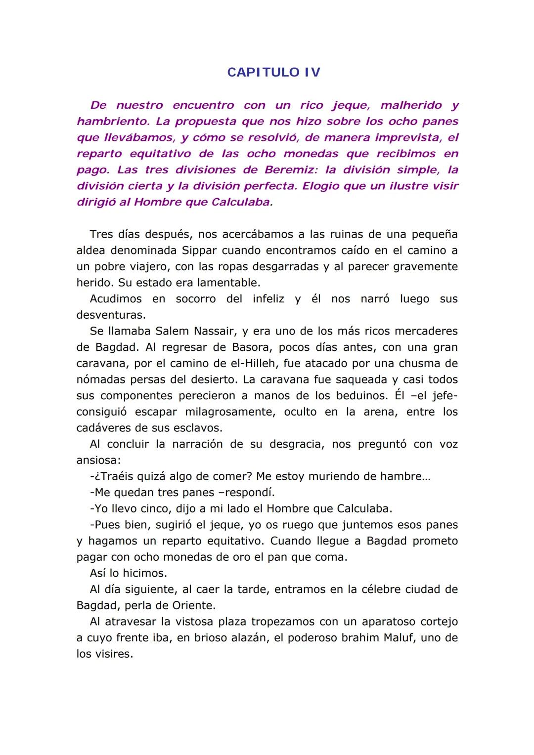 EL HOMBRE QUE
CALCULABA
Malba Tahan
* Malba Tahan es un pseudónimo del verdadero autor de la obra: Julio
César de Mello e Souza (1895-1974),